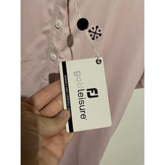 Footjoy Golf Shirt Pink Xl New With Tags Has Logo On Front - Picture 4 of 7